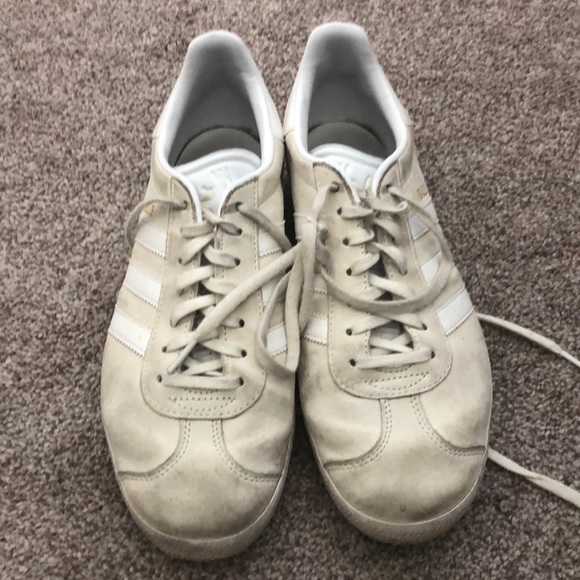adidas gazelle white leather